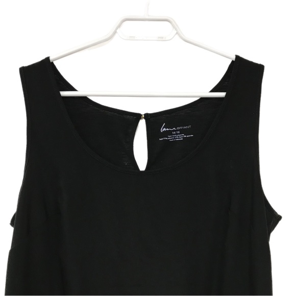 Lane Bryant Black Sleeveless Blouse - Picture 3 of 7